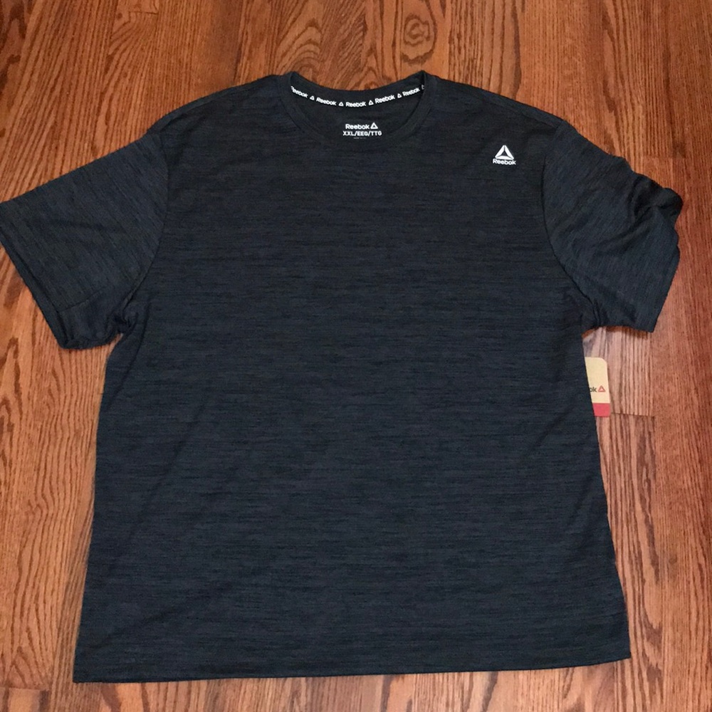 Reebok Mens Athletic shirt XXL 2XL Black Heather New with Tags